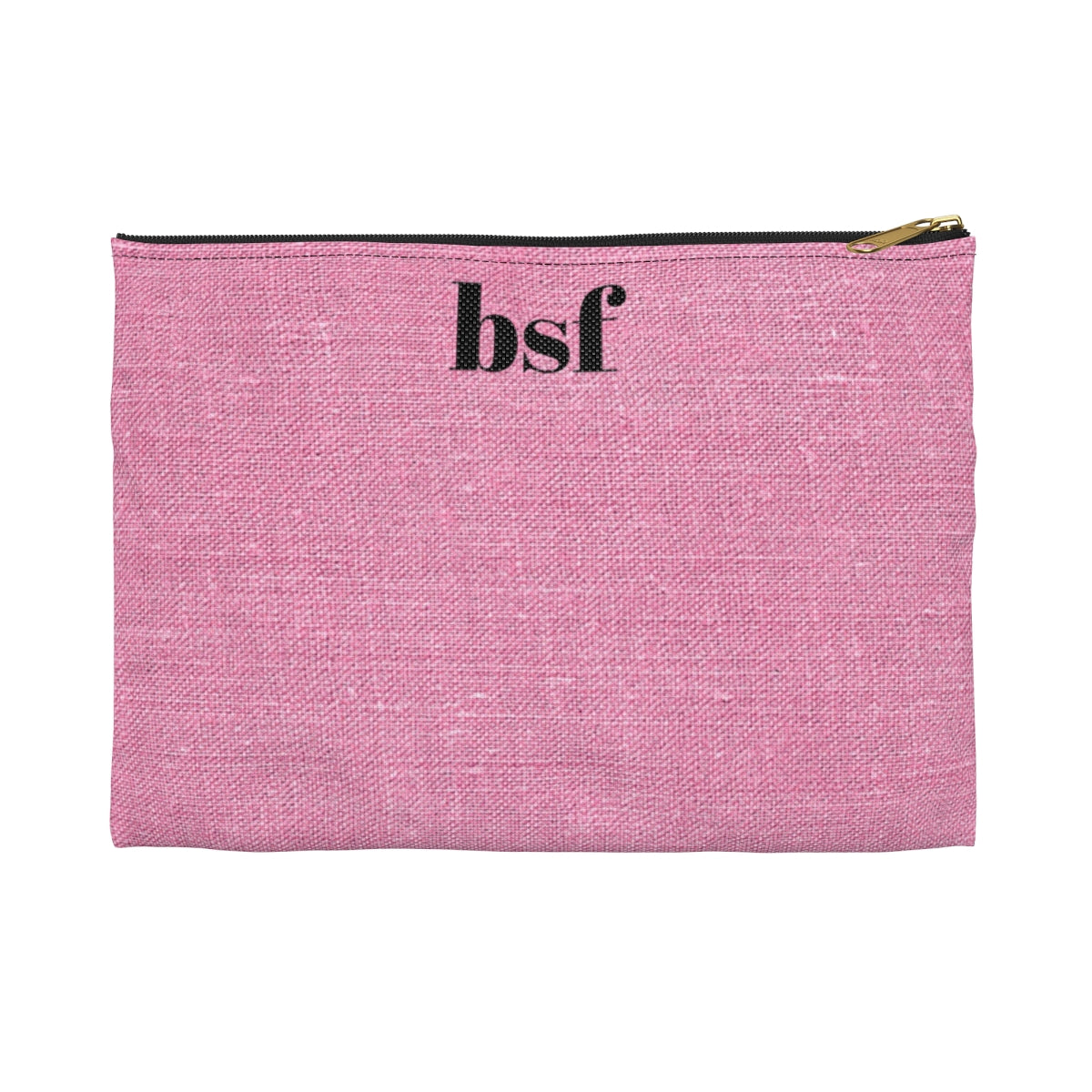 Pink Heather Initial Monogram Accessory Pouch Set