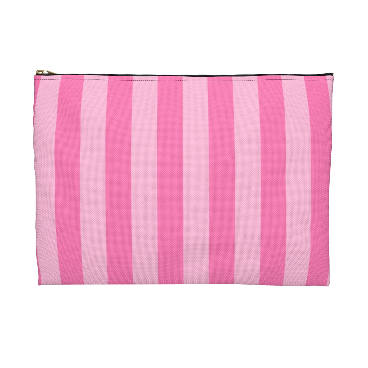 Striped Pink Initial Monogram Accessory Pouch Set