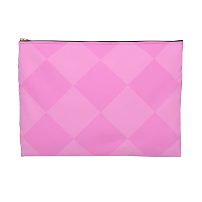 Pink Diamond Initial Monogram Accessory Pouch Set