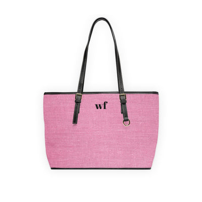 Monogram Tote Bag (pink heather)