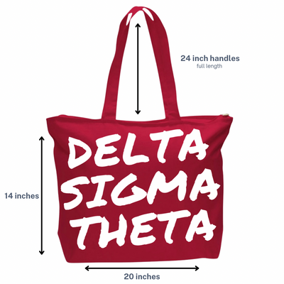 Delta Sigma Theta Canvas beach tote