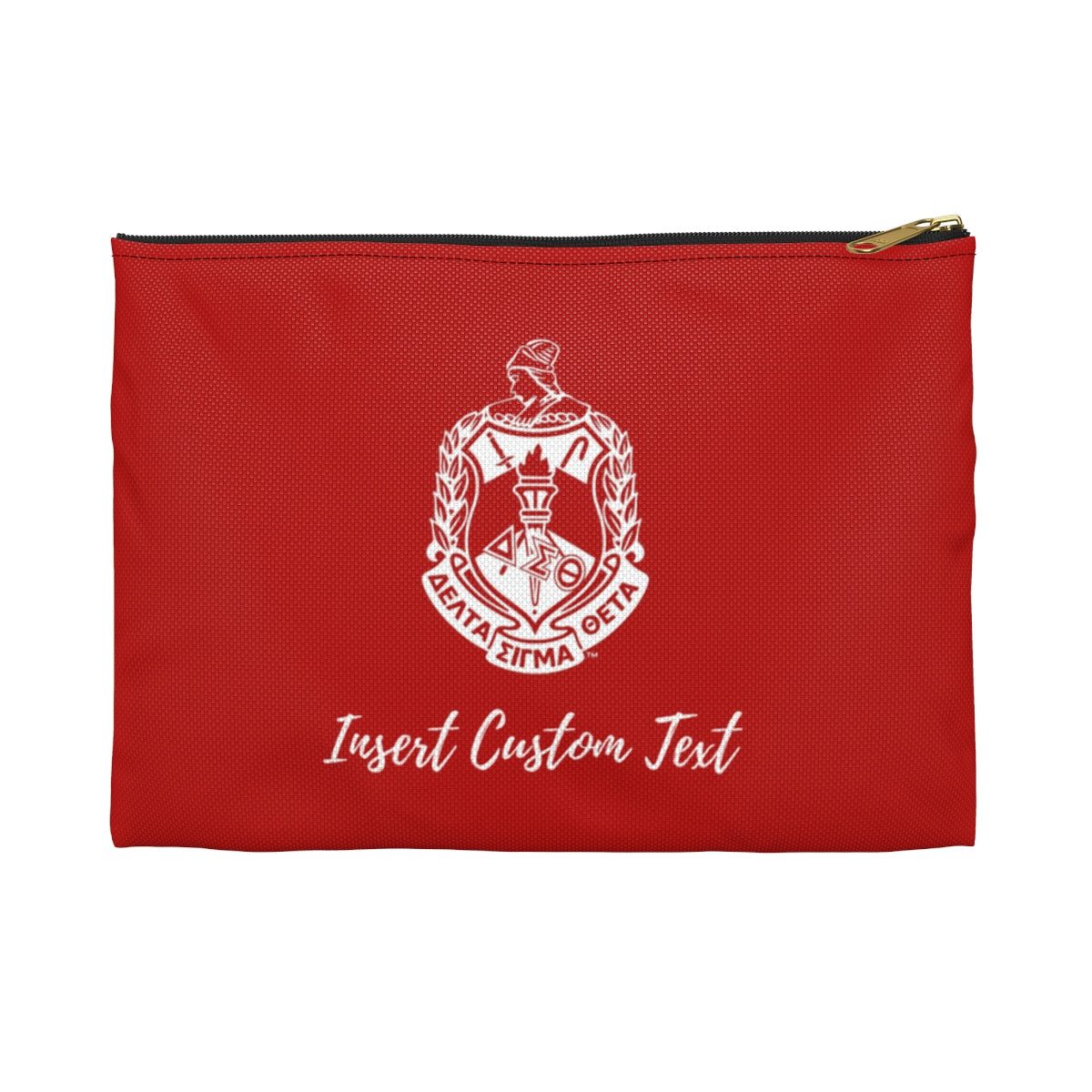 Delta Sigma Theta Canvas Accessory Pouch